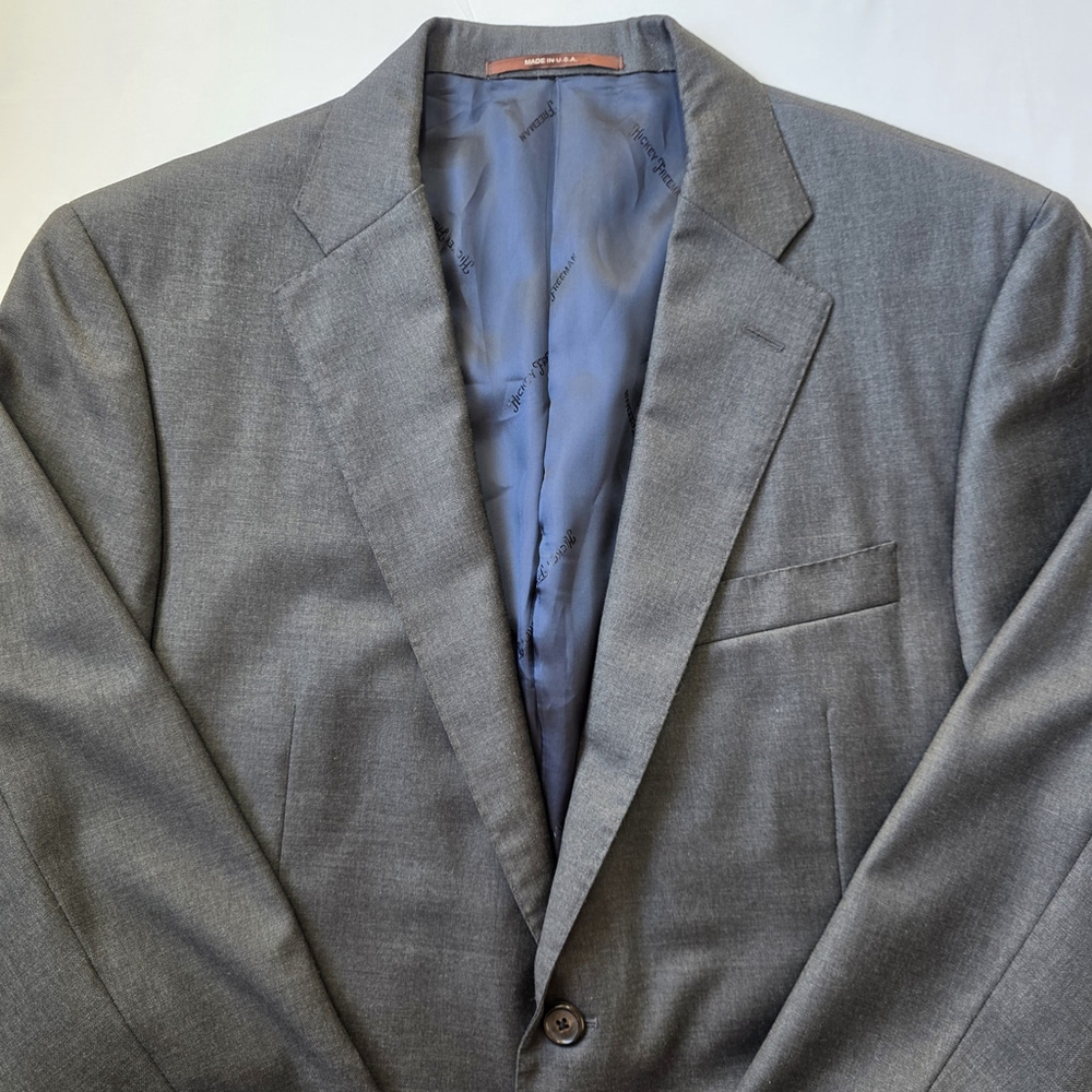 Quiet Luxury Hickey Freeman Beacon Blazer Men 42R Gray Wool USA Made Sport Coat - Picture 11 of 16